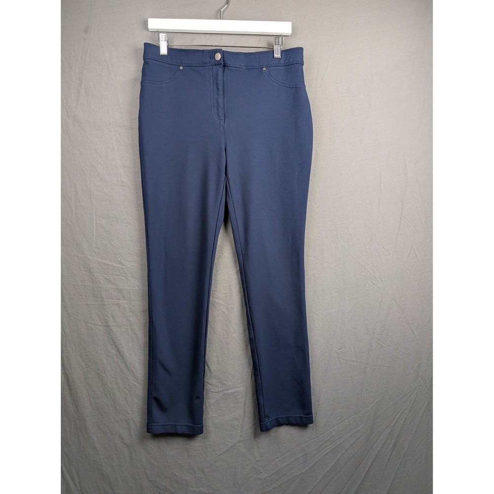 Chico's Brigitte So Slimming Navy Blue Pull On Pants Size 0.5 Regular